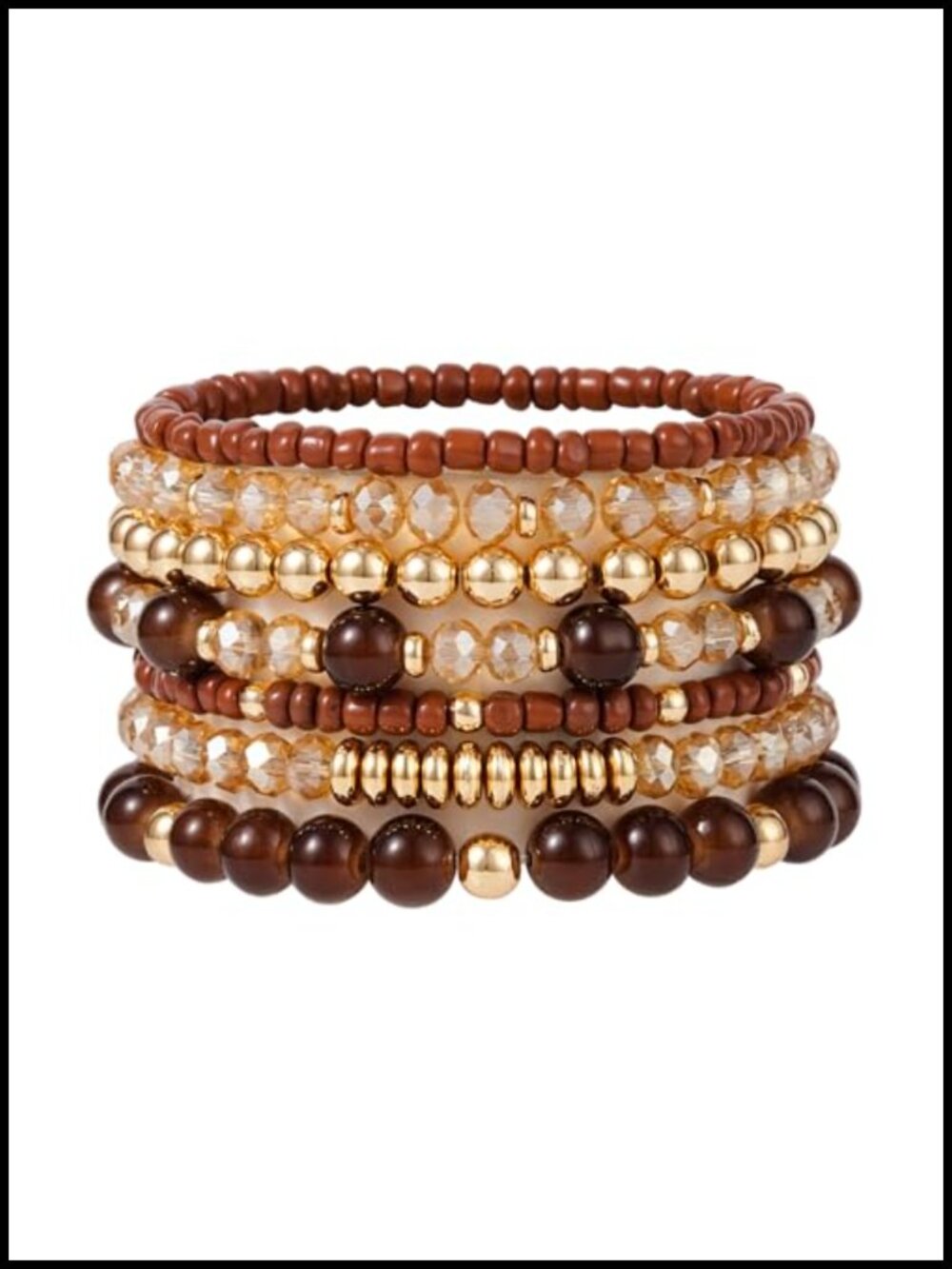 Boho Beaded Stretch Bracelets Stackable Handmade Jewelry